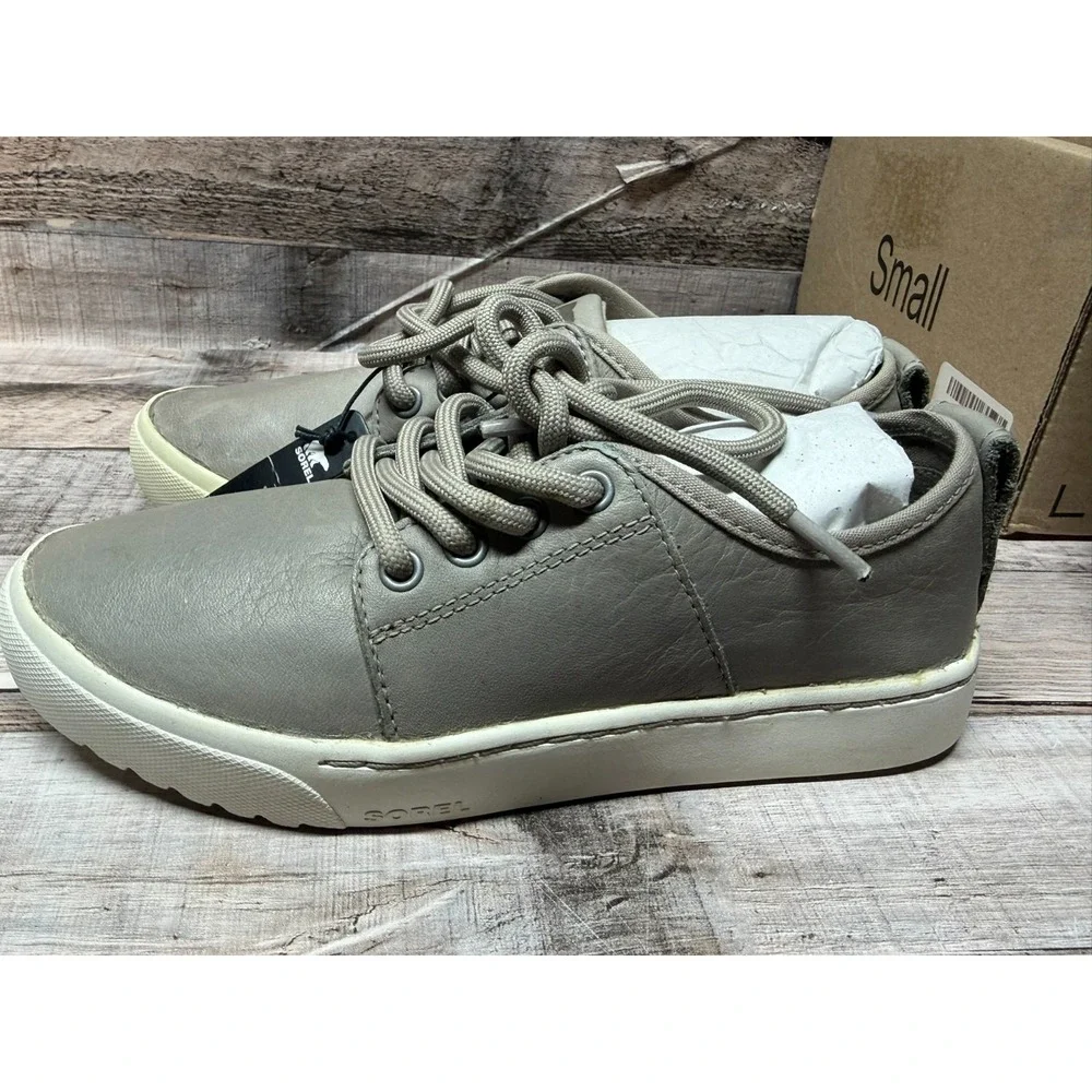 Sorel‎ Women Campsneak Leather Waterproof Shoes Gray 6.5